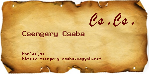 Csengery Csaba névjegykártya