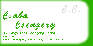 csaba csengery business card